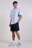 Woven Relaxed-Fit Pleated Short 8''